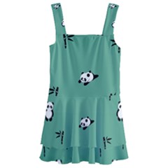 Pandas Pattern Kids  Layered Skirt Swimsuit by artworkshop