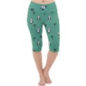 Pandas Pattern Lightweight Velour Cropped Yoga Leggings View1