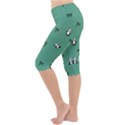 Pandas Pattern Lightweight Velour Cropped Yoga Leggings View2