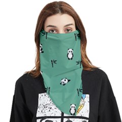 Pandas Pattern Face Covering Bandana (triangle) by artworkshop