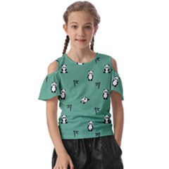 Pandas Pattern Kids  Butterfly Cutout Tee