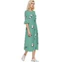 Pandas Pattern Double Cuff Midi Dress View3