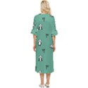 Pandas Pattern Double Cuff Midi Dress View4