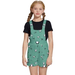 Pandas Pattern Kids  Short Overalls