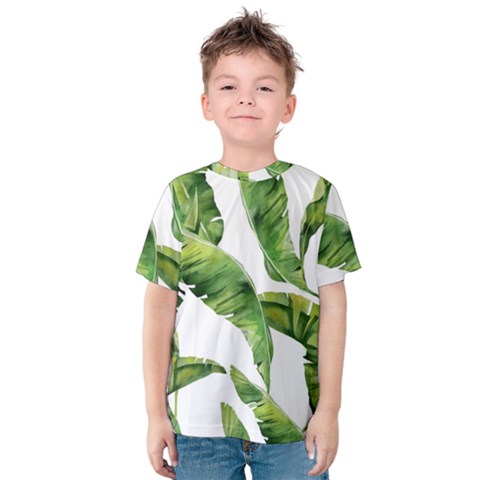 Sheets Tropical Plant Palm Summer Exotic Kids  Cotton Tee by artworkshop