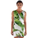 Sheets Tropical Plant Palm Summer Exotic Wrap Front Bodycon Dress View1