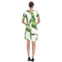 Sheets Tropical Plant Palm Summer Exotic Short Sleeve V-neck Flare Dress View2