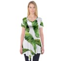 Sheets Tropical Plant Palm Summer Exotic Short Sleeve Tunic  View1