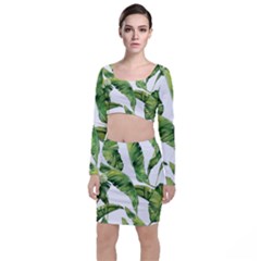 Sheets Tropical Plant Palm Summer Exotic Top And Skirt Sets by artworkshop