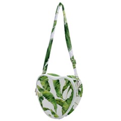 Sheets Tropical Plant Palm Summer Exotic Heart Shoulder Bag