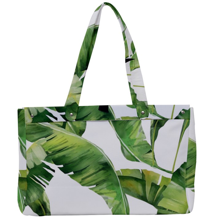 Sheets Tropical Plant Palm Summer Exotic Canvas Work Bag