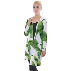 Sheets Tropical Plant Palm Summer Exotic Hooded Pocket Cardigan by artworkshop