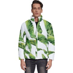 Sheets Tropical Plant Palm Summer Exotic Men s Puffer Bubble Jacket Coat