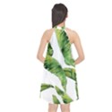 Sheets Tropical Plant Palm Summer Exotic Halter Neckline Chiffon Dress  View2