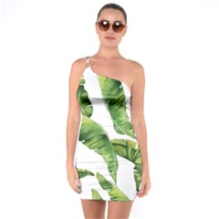 Sheets Tropical Plant Palm Summer Exotic One Soulder Bodycon Dress by artworkshop