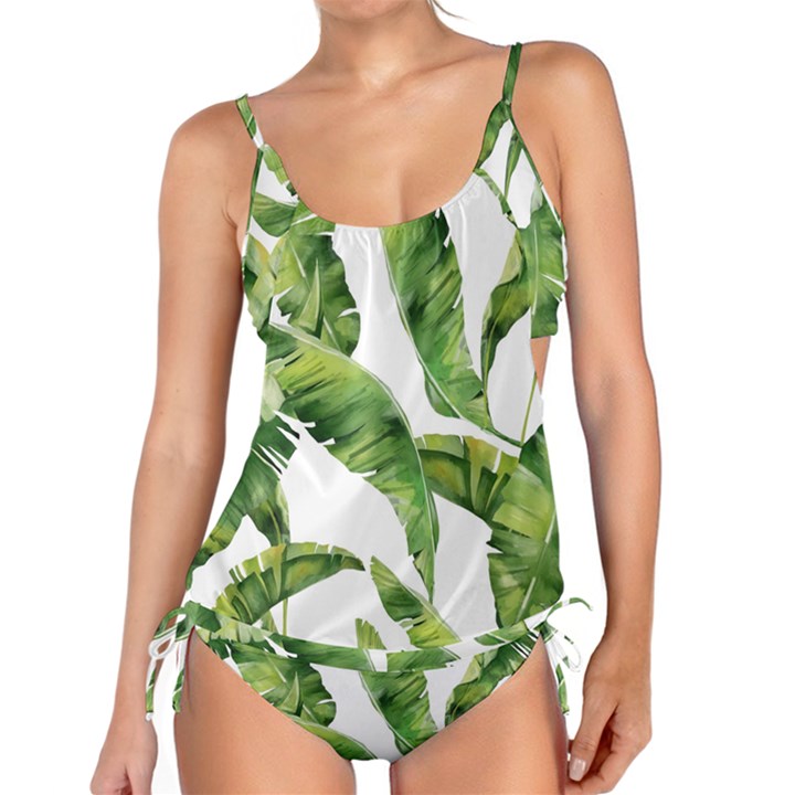 Sheets Tropical Plant Palm Summer Exotic Tankini Set