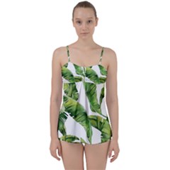 Sheets Tropical Plant Palm Summer Exotic Babydoll Tankini Set by artworkshop