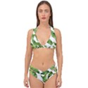 Sheets Tropical Plant Palm Summer Exotic Double Strap Halter Bikini Set View1