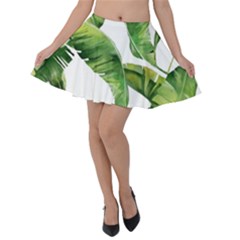 Sheets Tropical Plant Palm Summer Exotic Velvet Skater Skirt by artworkshop