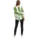 Sheets Tropical Plant Palm Summer Exotic Chiffon Quarter Sleeve Blouse View2