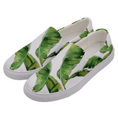 Sheets Tropical Plant Palm Summer Exotic Men s Canvas Slip Ons by artworkshop