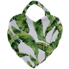 Sheets Tropical Plant Palm Summer Exotic Giant Heart Shaped Tote by artworkshop