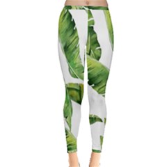 Sheets Tropical Plant Palm Summer Exotic Inside Out Leggings by artworkshop