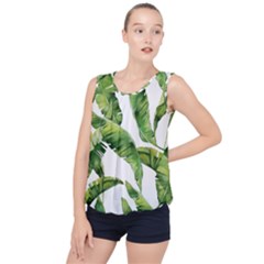 Sheets Tropical Plant Palm Summer Exotic Bubble Hem Chiffon Tank Top by artworkshop