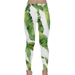 Sheets Tropical Plant Palm Summer Exotic Lightweight Velour Classic Yoga Leggings by artworkshop