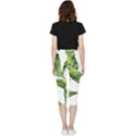 Sheets Tropical Plant Palm Summer Exotic Inside Out Lightweight Velour Capri Leggings  View2