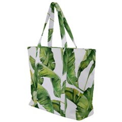 Sheets Tropical Plant Palm Summer Exotic Zip Up Canvas Bag by artworkshop