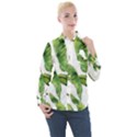 Sheets Tropical Plant Palm Summer Exotic Women s Long Sleeve Pocket Shirt View1