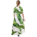 Sheets Tropical Plant Palm Summer Exotic Waist Tie Boho Maxi Dress View2