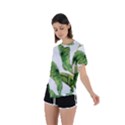 Sheets Tropical Plant Palm Summer Exotic Asymmetrical Short Sleeve Sports Tee View2