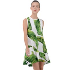 Sheets Tropical Plant Palm Summer Exotic Frill Swing Dress by artworkshop