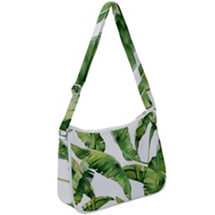 Sheets Tropical Plant Palm Summer Exotic Zip Up Shoulder Bag by artworkshop