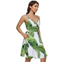 Sheets Tropical Plant Palm Summer Exotic V-Neck Pocket Summer Dress  View2