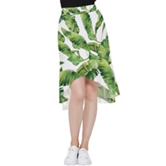 Sheets Tropical Plant Palm Summer Exotic Frill Hi Low Chiffon Skirt by artworkshop