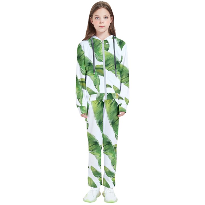 Sheets Tropical Plant Palm Summer Exotic Kids  Tracksuit