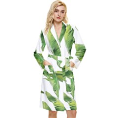 Sheets Tropical Plant Palm Summer Exotic Long Sleeve Velour Robe by artworkshop