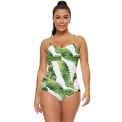 Sheets Tropical Plant Palm Summer Exotic Retro Full Coverage Swimsuit by artworkshop