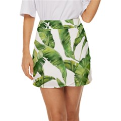 Sheets Tropical Plant Palm Summer Exotic Mini Front Wrap Skirt by artworkshop