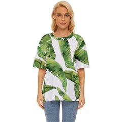 Sheets Tropical Plant Palm Summer Exotic Oversized Basic Tee