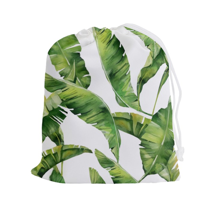 Sheets Tropical Plant Palm Summer Exotic Drawstring Pouch (2XL)