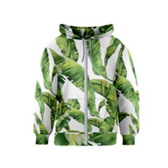 Sheets Tropical Plant Palm Summer Exotic Kids  Zipper Hoodie by artworkshop