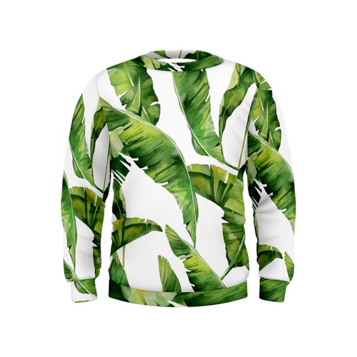 Sheets Tropical Plant Palm Summer Exotic Kids  Sweatshirt