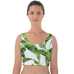 Sheets Tropical Plant Palm Summer Exotic Velvet Crop Top by artworkshop