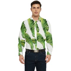 Sheets Tropical Plant Palm Summer Exotic Men s Long Sleeve  Shirt