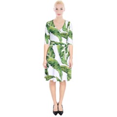 Sheets Tropical Plant Palm Summer Exotic Wrap Up Cocktail Dress by artworkshop