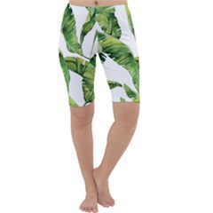 Sheets Tropical Plant Palm Summer Exotic Cropped Leggings  by artworkshop